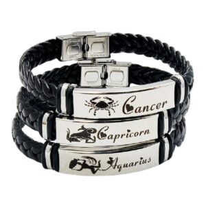 Trendy Minimalist Retro Astrological Sign Braided Bracelet